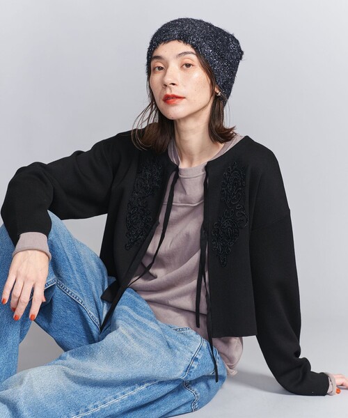 BEAUTY&YOUTH UNITED ARROWS(ビューティーアンドユースユナイテッドアローズ)の「ラメ ニットキャップ(ニットキャップ/ビーニー・レディース・グレー/ブラック・FREE)」の15枚目の写真