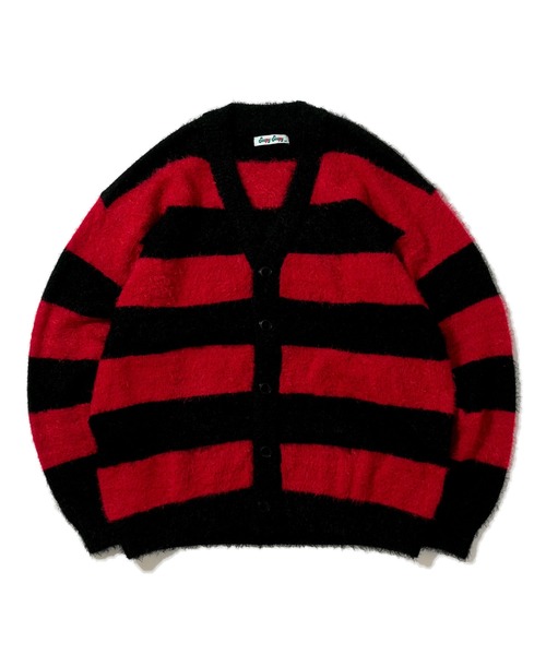 Soupy Soupy(スーピースーピー)の「【Soupy Soupy】mohair like shaggy knit cardigan/モヘアライク シャギーニット カーディガン(カーディガン/ボレロ・メンズ・ホワイト/レッド/ブラック・L/M)」の3枚目の写真