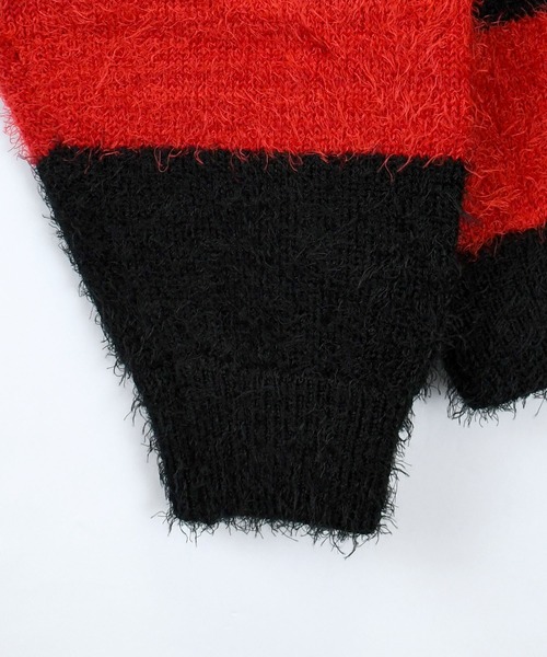 Soupy Soupy(スーピースーピー)の「【Soupy Soupy】mohair like shaggy knit cardigan/モヘアライク シャギーニット カーディガン(カーディガン/ボレロ・メンズ・ホワイト/レッド/ブラック・L/M)」の10枚目の写真