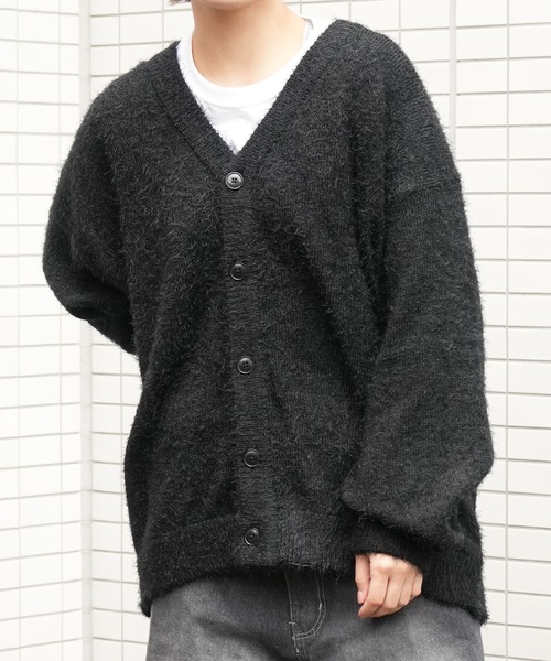 Soupy Soupy(スーピースーピー)の「【Soupy Soupy】mohair like shaggy knit cardigan/モヘアライク シャギーニット カーディガン(カーディガン/ボレロ・メンズ・ホワイト/レッド/ブラック・L/M)」の12枚目の写真