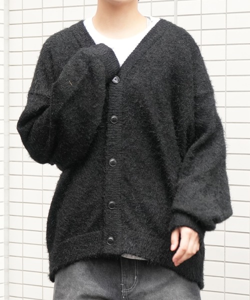 Soupy Soupy(スーピースーピー)の「【Soupy Soupy】mohair like shaggy knit cardigan/モヘアライク シャギーニット カーディガン(カーディガン/ボレロ・メンズ・ホワイト/レッド/ブラック・L/M)」の13枚目の写真