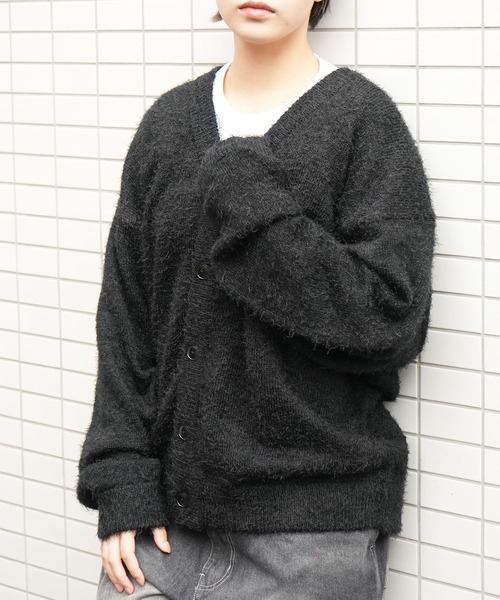 Soupy Soupy(スーピースーピー)の「【Soupy Soupy】mohair like shaggy knit cardigan/モヘアライク シャギーニット カーディガン(カーディガン/ボレロ・メンズ・ホワイト/レッド/ブラック・L/M)」の14枚目の写真