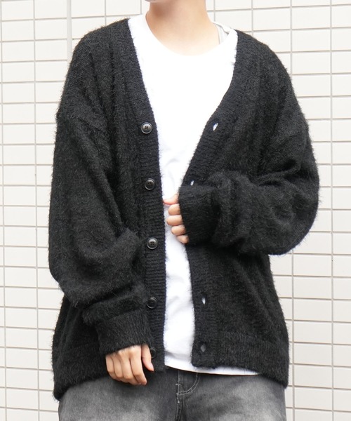 Soupy Soupy(スーピースーピー)の「【Soupy Soupy】mohair like shaggy knit cardigan/モヘアライク シャギーニット カーディガン(カーディガン/ボレロ・メンズ・ホワイト/レッド/ブラック・L/M)」の16枚目の写真