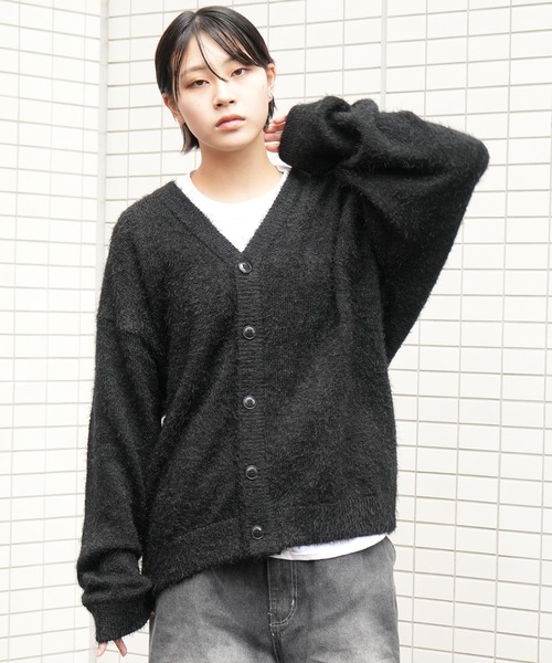 Soupy Soupy(スーピースーピー)の「【Soupy Soupy】mohair like shaggy knit cardigan/モヘアライク シャギーニット カーディガン(カーディガン/ボレロ・メンズ・ホワイト/レッド/ブラック・L/M)」の17枚目の写真