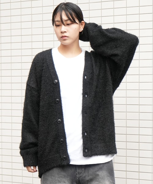 Soupy Soupy(スーピースーピー)の「【Soupy Soupy】mohair like shaggy knit cardigan/モヘアライク シャギーニット カーディガン(カーディガン/ボレロ・メンズ・ホワイト/レッド/ブラック・L/M)」の18枚目の写真
