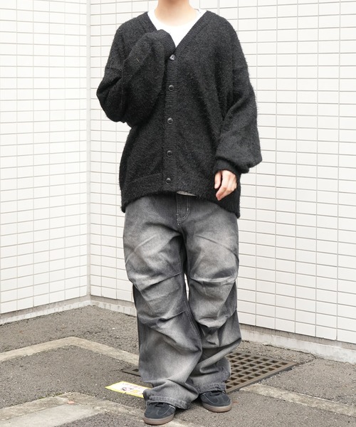 Soupy Soupy(スーピースーピー)の「【Soupy Soupy】mohair like shaggy knit cardigan/モヘアライク シャギーニット カーディガン(カーディガン/ボレロ・メンズ・ホワイト/レッド/ブラック・L/M)」の19枚目の写真