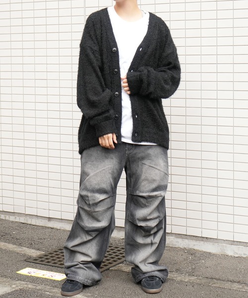 Soupy Soupy(スーピースーピー)の「【Soupy Soupy】mohair like shaggy knit cardigan/モヘアライク シャギーニット カーディガン(カーディガン/ボレロ・メンズ・ホワイト/レッド/ブラック・L/M)」の20枚目の写真