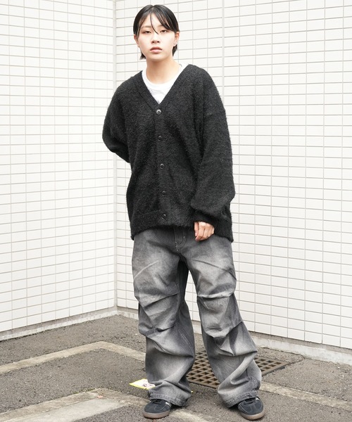 Soupy Soupy(スーピースーピー)の「【Soupy Soupy】mohair like shaggy knit cardigan/モヘアライク シャギーニット カーディガン(カーディガン/ボレロ・メンズ・ホワイト/レッド/ブラック・L/M)」の22枚目の写真