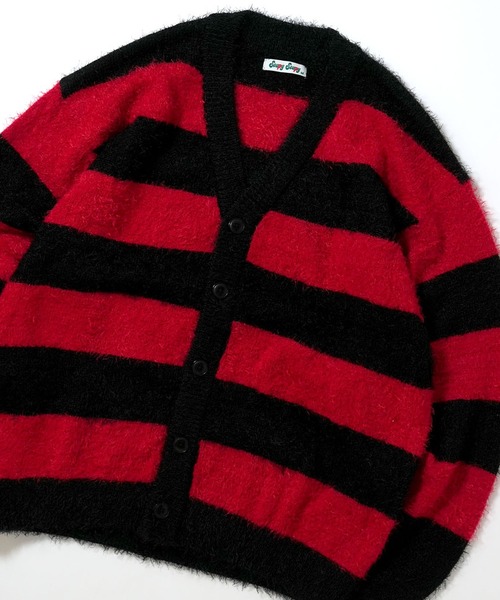 Soupy Soupy(スーピースーピー)の「【Soupy Soupy】mohair like shaggy knit cardigan/モヘアライク シャギーニット カーディガン(カーディガン/ボレロ・メンズ・ホワイト/レッド/ブラック・L/M)」の6枚目の写真