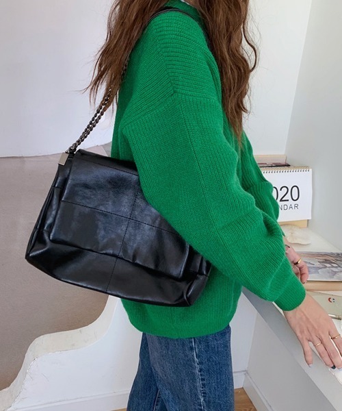 Miniministore(ミニミニストア)の「レトロ風バッグ ショルダーバッグ 韓国風(ショルダーバッグ・レディース・ブラック・FREE)」の6枚目の写真