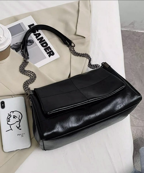Miniministore(ミニミニストア)の「レトロ風バッグ ショルダーバッグ 韓国風(ショルダーバッグ・レディース・ブラック・FREE)」の18枚目の写真