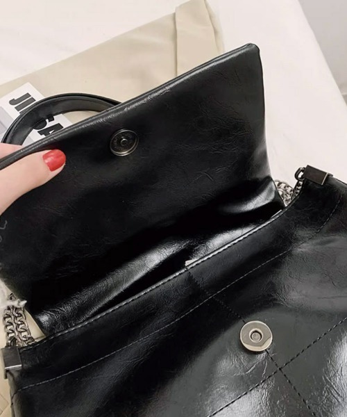 Miniministore(ミニミニストア)の「レトロ風バッグ ショルダーバッグ 韓国風(ショルダーバッグ・レディース・ブラック・FREE)」の4枚目の写真