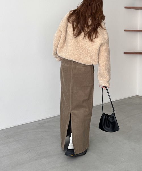 CANAL JEAN（キャナルジーン）の「RED CHOP WORKS　コーデュロイロングスカート（スカート・レディース・ベージュ/チャコールグレー・34/36/38）」の4枚目の写真