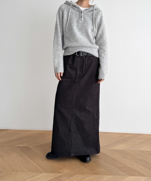 CANAL JEAN（キャナルジーン）の「RED CHOP WORKS　コーデュロイロングスカート（スカート・レディース・ベージュ/チャコールグレー・34/36/38）」の8枚目の写真