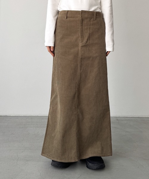 CANAL JEAN（キャナルジーン）の「RED CHOP WORKS　コーデュロイロングスカート（スカート・レディース・ベージュ/チャコールグレー・34/36/38）」の9枚目の写真