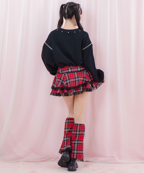 Honey Cinnamon（ハニーシナモン）の「チェックリボンAPスウェット（スウェット・レディース・ブラック/ピンク・FREE）」の3枚目の写真