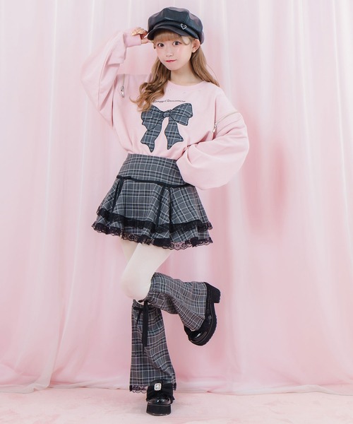 Honey Cinnamon（ハニーシナモン）の「チェックリボンAPスウェット（スウェット・レディース・ブラック/ピンク・FREE）」の12枚目の写真