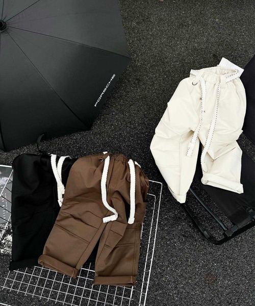 aimoha(アイモハ)の「【aimoha-KIDS-】ワイドカーゴパンツ(カーゴパンツ・キッズ・ブラック/ブラウン/オフホワイト・110/120/130/140/150/160)」の6枚目の写真