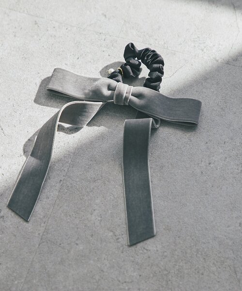 新色追加！・お上品リボン】ベルベットヘアゴム（その他ヘア