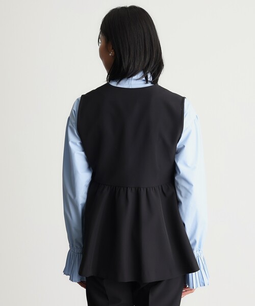 THE SHOP TK （ザ ショップ ティーケー ）の「【汚れ＆シワが付きにくい/セレモニー/通勤】ダブルクロスジレ/洗濯機OK（ベスト・レディース・ベージュ/ネイビー/ブラック・13/12）」の18枚目の写真