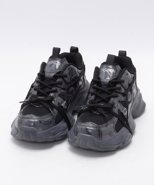 SVEC（シュベック）の「厚底 ダットシューズ / スニーカー（スニーカー・メンズ・ブラック・42/44/40）」の3枚目の写真