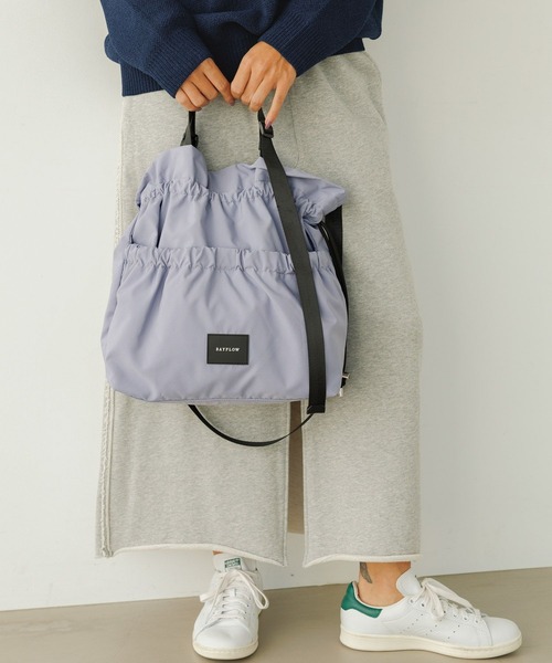BAYFLOW（ベイフロー）の「3WAY撥水アジャスタートート（トートバッグ・レディース・ブルーグレー/アイボリー/ブラック・FREE）」の6枚目の写真
