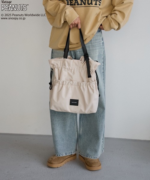 BAYFLOW（ベイフロー）の「3WAY撥水アジャスタートート（トートバッグ・レディース・ブルーグレー/アイボリー/ブラック・FREE）」の18枚目の写真