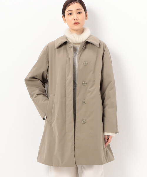 Gabardine K.T(ギャバジンケーティー)の「アクティブストレッチタフタ 中綿入りステンカラーコート(ステンカラーコート・レディース・カーキ・9号)」の1枚目の写真