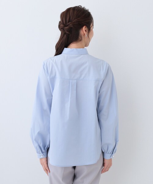 DRESKIP（ドレスキップ）の「【S-LL】お顔回りを華やかに リボンタイブラウス（シャツ/ブラウス・レディース・ライトグレー/ライトブルー/オフホワイト・04/03/02/01）」の20枚目の写真