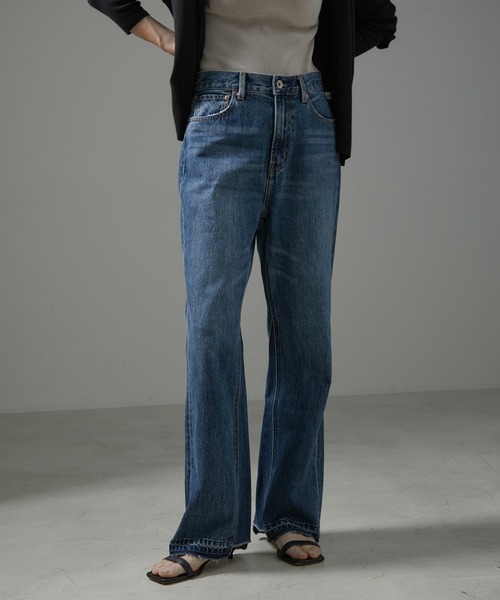 COTTON USAセミフレアデニム 3 SALON adam et rope' ジーンズ デニム デニムパンツ COTTON USA