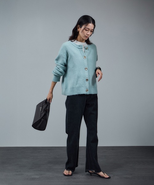 SALON adam et ropé COTTON USAセミフレアデニム 3 サロン アダム エ ロペ SALON adam et rope' COTTON USA