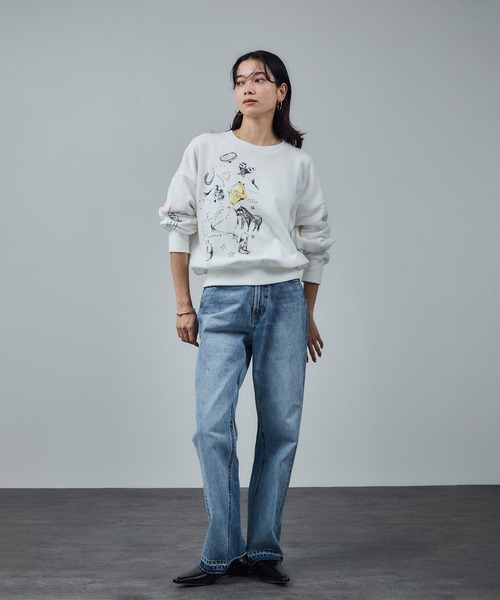 サロン アダム エ ロペ（SALON adam et rope’ ）/COTTON USAセミフレアデニム 3 COTTON USAセミフレアデニム 3（デニムパンツ）｜SALON adam et rope