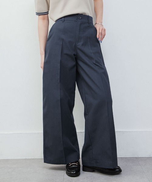 Chillfar(チルファー)の「ワイドチノパンツ(チノパンツ・レディース・ベージュ/ネイビー/ブラック/カーキ/アイボリー・LARGE/MEDIUM)」の5枚目の写真