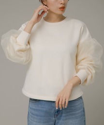 URBAN RESEARCH Sonny Label | オーガンジースリーブ裏起毛スウェット(スウェット)