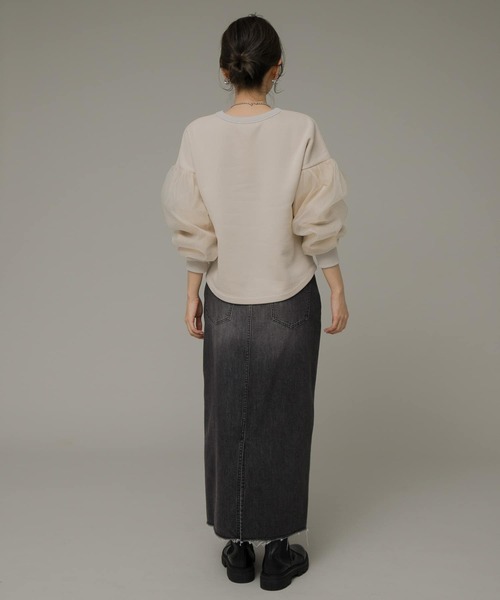 URBAN RESEARCH Sonny Label（アーバンリサーチサニーレーベル）の「オーガンジースリーブ裏起毛スウェット（スウェット・レディース・ベージュ系その他/グレー/オフホワイト・FREE）」の21枚目の写真