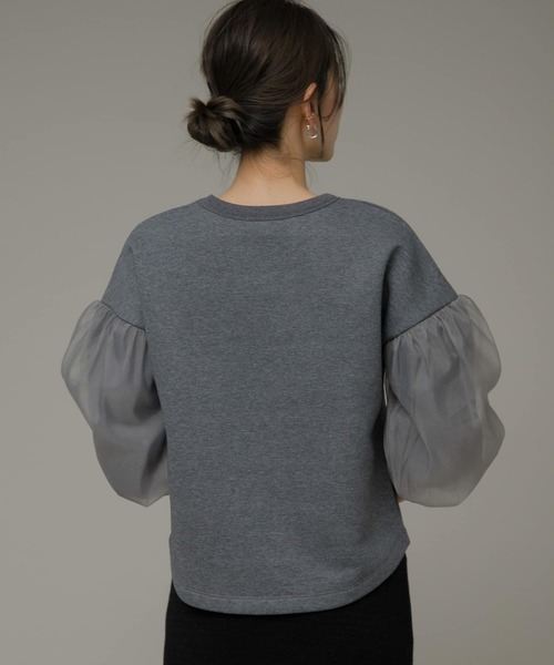 URBAN RESEARCH Sonny Label（アーバンリサーチサニーレーベル）の「オーガンジースリーブ裏起毛スウェット（スウェット・レディース・ベージュ系その他/グレー/オフホワイト・FREE）」の16枚目の写真