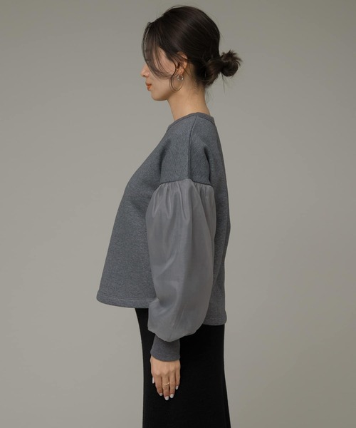 URBAN RESEARCH Sonny Label（アーバンリサーチサニーレーベル）の「オーガンジースリーブ裏起毛スウェット（スウェット・レディース・ベージュ系その他/グレー/オフホワイト・FREE）」の11枚目の写真