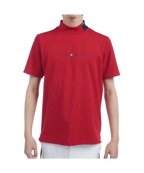 TOMMY HILFIGER GOLF（トミー ヒルフィガー ゴルフ）の「ﾛｺﾞｼﾞｬｶﾞｰﾄﾞ 半袖ﾓｯｸﾈｯｸ（その他トップス・メンズ・ホワイト/レッド/ネイビー/ライム・L/M/LL/3L）」の4枚目の写真