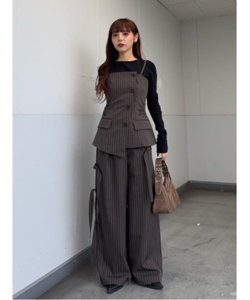 トップス SLY ASYMMETRY MANISH BUSTIER セール】ASYMMETRY MANISH BUSTIER アシンメトリー マニッシュ
