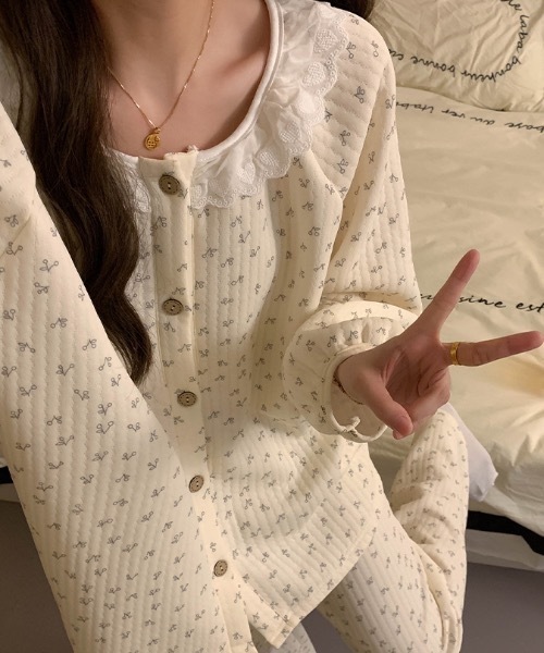 Teem Store(チームストア)の「【2点セット】ゆったりルームウェア パジャマ 冷房対策(ルームウェア/パジャマ・レディース・ピンク/アイボリー/ブラック/ブルー/アイボリー系・L/M)」の18枚目の写真