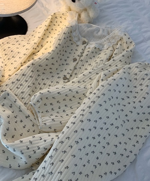 Teem Store(チームストア)の「【2点セット】ゆったりルームウェア パジャマ 冷房対策(ルームウェア/パジャマ・レディース・ピンク/アイボリー/ブラック/ブルー/アイボリー系・L/M)」の19枚目の写真