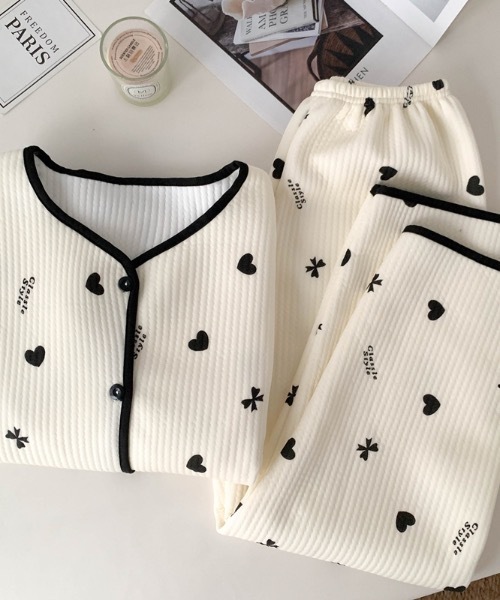 Teem Store(チームストア)の「【2点セット】ゆったりルームウェア パジャマ 冷房対策(ルームウェア/パジャマ・レディース・ピンク/アイボリー/ブラック/ブルー/アイボリー系・L/M)」の13枚目の写真