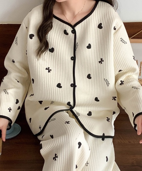 Teem Store(チームストア)の「【2点セット】ゆったりルームウェア パジャマ 冷房対策(ルームウェア/パジャマ・レディース・ピンク/アイボリー/ブラック/ブルー/アイボリー系・L/M)」の17枚目の写真
