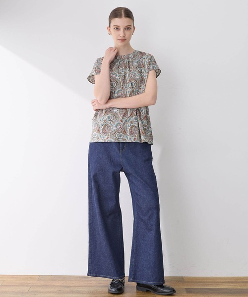 LE SOUK HOLIDAY(ルスークホリデー)の「ワイドデニムパンツ(デニムパンツ・レディース・ブルー/ネイビー・L/M)」の3枚目の写真