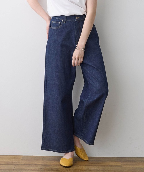 LE SOUK HOLIDAY(ルスークホリデー)の「ワイドデニムパンツ(デニムパンツ・レディース・ブルー/ネイビー・L/M)」の12枚目の写真