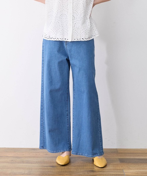 LE SOUK HOLIDAY(ルスークホリデー)の「ワイドデニムパンツ(デニムパンツ・レディース・ブルー/ネイビー・L/M)」の17枚目の写真