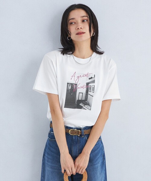 green label relaxing(グリーンレーベルリラクシング)の「グラフィック フォト Tシャツ(Tシャツ/カットソー・レディース・その他1/その他2/その他3/ダークグレー/その他4/その他5・FREE)」の7枚目の写真