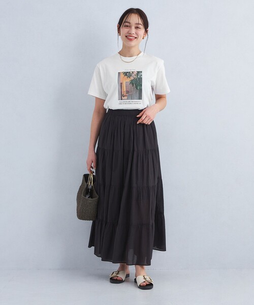 グラフィック フォト Tシャツ（Tシャツ/カットソー）｜green