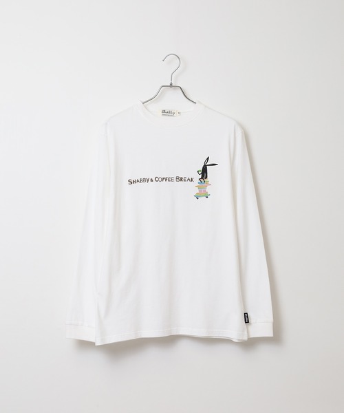 FUNALIVE（ファンアライブ）の「SHABBY 長袖 Tシャツ unisex（Tシャツ/カットソー・メンズ・ブラック/アイボリー/ホワイト系1/グレー/オフホワイト/グリーン/ブラック系1/イエロー/ラベンダー・S/L/XL/M）」の11枚目の写真