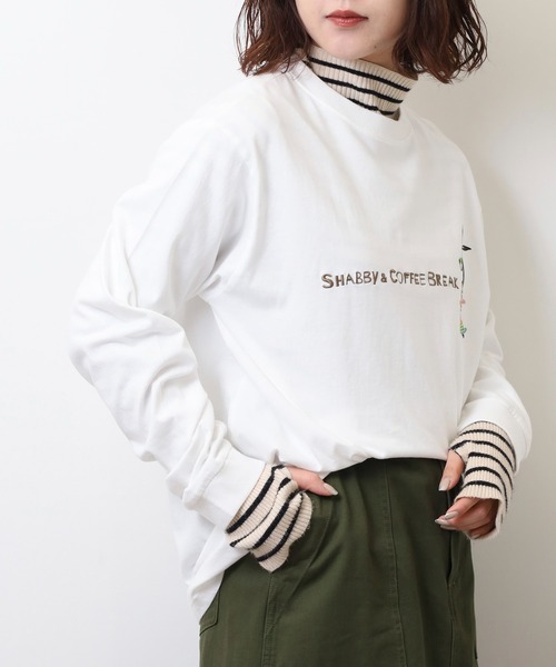 FUNALIVE（ファンアライブ）の「SHABBY 長袖 Tシャツ unisex（Tシャツ/カットソー・メンズ・ブラック/アイボリー/ホワイト系1/グレー/オフホワイト/グリーン/ブラック系1/イエロー/ラベンダー・S/L/XL/M）」の21枚目の写真